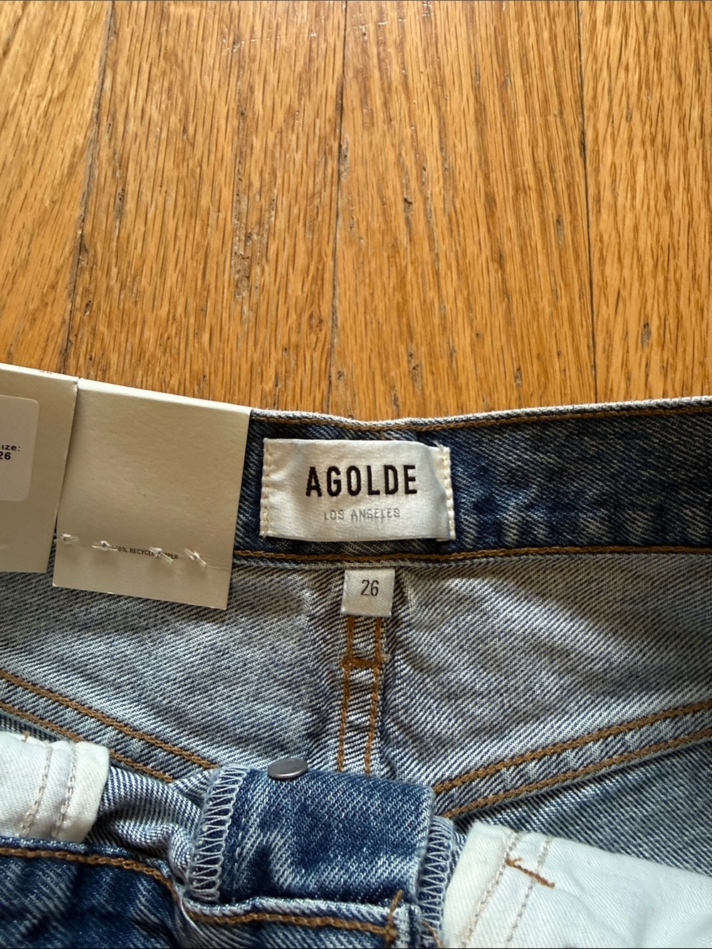 Agolde Parker Long Short NWT Size 26 - Picture 5 of 6